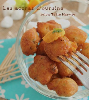 Recette des ACRAS d'OURSIN antillais selon Tatie Maryse