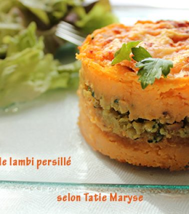 Recette du PARMENTIER de LAMBI persillé, selon Tatie Maryse