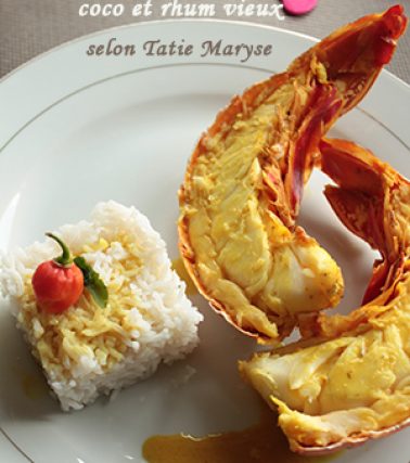 Recette de LANGOUSTE sauce COCO & RHUM vieux, by Tatie Maryse