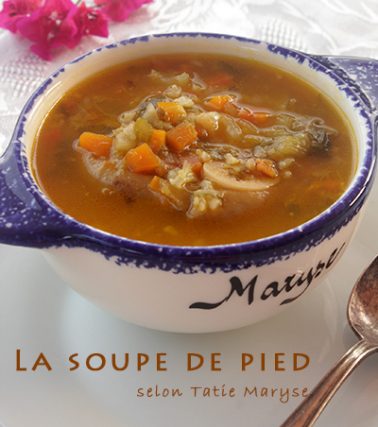 Recette de la SOUPE de PIED antillaise, selon Tatie Maryse