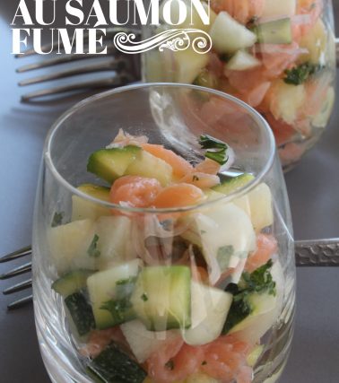 Recette des VERRINES au SAUMON fumé et à la COURGETTE, by Katreen