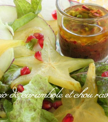 Recette du Carpaccio de CARAMBOLE et CHOU RAVE, by Katreen