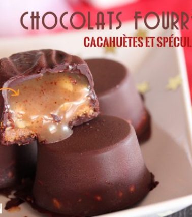 Recette des CHOCOLATS FOURRÉS cacahuètes-spéculos, by Titoon