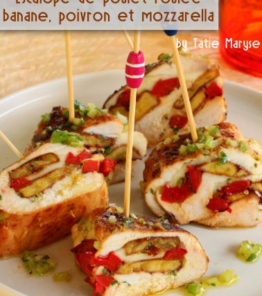 🎥 Recette de l'escalope de POULET farcie poivron, banane, mozza by Tatie Maryse