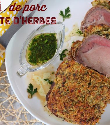 Recette du RÔTI de PORC en croûte d'herbes, by Tatie Maryse