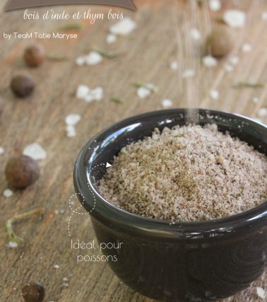 Recette du SEL AROMATISÉ au bois d'inde et thym de la TeaM Tatie Maryse