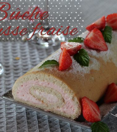 Recette de la BÛCHE ROULÉE MOUSSE FRAISE, by Jeremy