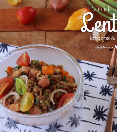 Recette de la Salade de LENTILLES aux LARDONS et GIRAUMON, selon Katreen