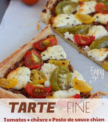 Recette de la TARTE tomate chèvre pesto - by Tatie Maryse