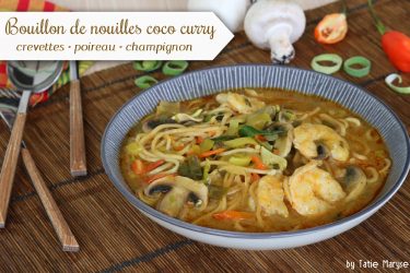 bouillon de nouilles coco curry