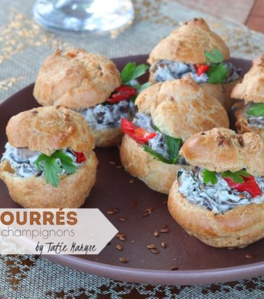 Recette de CHOUX fourrés à la CRÈME de CHAMPIGNONS - Tatie Maryse